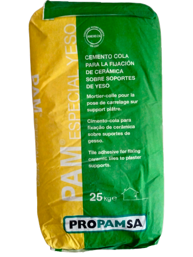 CEMENTO COLA YESO PAM (25 KG, PROPAMSA)